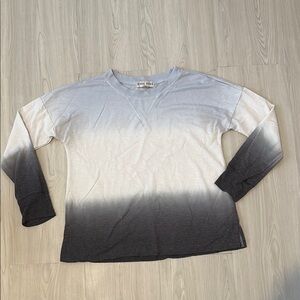 KNOX ROSE Light Gray Long Sleeve Top